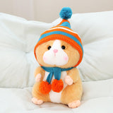 Cartoon Hamster Doll Soft Plush Hamster Stuffed Animal Toy for Children Kids Brown