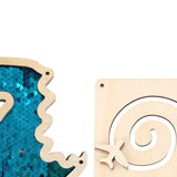 2Pcs Busy Board Parts Accessory Wooden Dinosaur Toy for Preschool Boys Gifts Blue