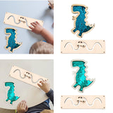 2Pcs Child Busy Board Early Educational Toy for Kids Ages 3-6 Years Children Sequin Blue