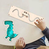 2Pcs Child Busy Board Early Educational Toy for Kids Ages 3-6 Years Children Sequin Green