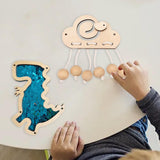 2 Pieces Toddlers Busy Board Parts for Preschool Activities Plane Travel Toy blue