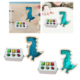 2Pcs Wooden Busy Board Parts Montessori Toy for Boys Girls Toddlers Children Blue