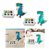 2Pcs Wooden Busy Board Parts Montessori Toy for Boys Girls Toddlers Children Blue