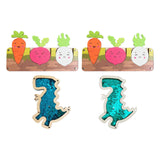 2 Pieces Kids Busy Board DIY Accessories Harvest Carrots for Travel Children Blue