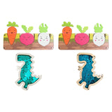 2 Pieces Kids Busy Board DIY Accessories Harvest Carrots for Travel Children Blue