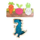 2 Pieces Kids Busy Board DIY Accessories Harvest Carrots for Travel Children Blue