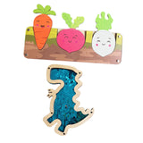 2 Pieces Kids Busy Board DIY Accessories Harvest Carrots for Travel Children Blue