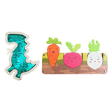 2 Pieces Kids Busy Board DIY Accessories Harvest Carrots for Travel Children Green