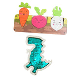 2 Pieces Kids Busy Board DIY Accessories Harvest Carrots for Travel Children Green