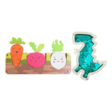 2 Pieces Kids Busy Board DIY Accessories Harvest Carrots for Travel Children Green