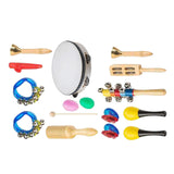 10 Pieces Kids Musical Instruments Set Preschool Education for Birthday Gift