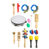 10 Pieces Kids Musical Instruments Set Preschool Education for Birthday Gift