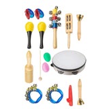 10 Pieces Kids Musical Instruments Set Preschool Education for Birthday Gift