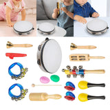 10 Pieces Kids Musical Instruments Set Preschool Education for Birthday Gift