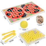 Ladybug Counting Beads Toy Bead Clipping Toy for Kindergarten Home Preschool