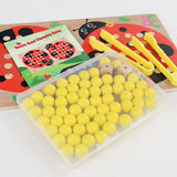 Ladybug Counting Beads Toy Bead Clipping Toy for Kindergarten Home Preschool