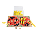 Ladybug Counting Beads Toy Bead Clipping Toy for Kindergarten Home Preschool