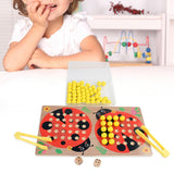 Ladybug Counting Beads Toy Bead Clipping Toy for Kindergarten Home Preschool