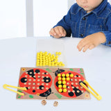 Ladybug Counting Beads Toy Bead Clipping Toy for Kindergarten Home Preschool