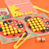 Ladybug Counting Beads Toy Bead Clipping Toy for Kindergarten Home Preschool