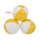 3 Pieces Clown Juggling Balls Easy to Grip Colorful Toss Ball Toys for Beach Yellow White