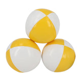 3 Pieces Clown Juggling Balls Easy to Grip Colorful Toss Ball Toys for Beach Yellow White