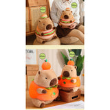 Plush Capybara 11.81" Couch Unique Capybara Doll for Adults Teens Girls Boys persimmon