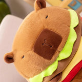 Hamburger Plush Toys Funny Toy Neck Cushion Soft Creative Animal Stuffed Toy 35cm