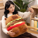 Hamburger Plush Toys Funny Toy Neck Cushion Soft Creative Animal Stuffed Toy 35cm