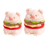 Hamburger Plush Toys Creative Realistic Hugging Pig Pillow Animals Plush Toy 35cm