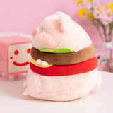 Hamburger Plush Toys Creative Realistic Hugging Pig Pillow Animals Plush Toy 35cm