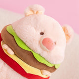 Hamburger Plush Toys Creative Realistic Hugging Pig Pillow Animals Plush Toy 35cm