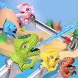 Dinosaur Squirt Pool Seaside Outdoor Games for Boys Girls Kids Ages 3+ tyrannosaurus brown