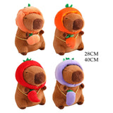 Cute Capybara Stuffed Animal Collectible Capybara Plush Toy for Gifts Family pumpkin 28cm