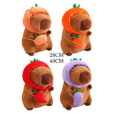 Cute Capybara Stuffed Animal Collectible Capybara Plush Toy for Gifts Family pumpkin 28cm