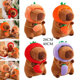 Cute Capybara Stuffed Animal Collectible Capybara Plush Toy for Gifts Family pumpkin 28cm