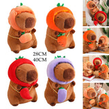 Cute Capybara Stuffed Animal Collectible Capybara Plush Toy for Gifts Family pumpkin 28cm