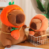 Cute Capybara Stuffed Animal Collectible Capybara Plush Toy for Gifts Family pumpkin 28cm