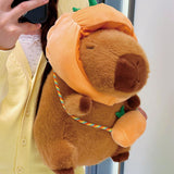 Cute Capybara Stuffed Animal Collectible Capybara Plush Toy for Gifts Family pumpkin 28cm