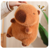 Cute Capybara Stuffed Animal Collectible Capybara Plush Toy for Gifts Family pumpkin 28cm