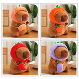 Cute Capybara Stuffed Animal Collectible Capybara Plush Toy for Gifts Family pumpkin 28cm