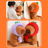 Cute Capybara Stuffed Animal Collectible Capybara Plush Toy for Gifts Family pumpkin 28cm