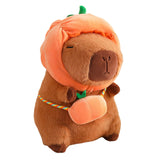 Cute Capybara Stuffed Animal Collectible Capybara Plush Toy for Gifts Family pumpkin 28cm