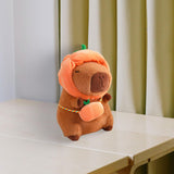 Cute Capybara Stuffed Animal Collectible Capybara Plush Toy for Gifts Family pumpkin 28cm