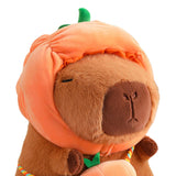 Cute Capybara Stuffed Animal Collectible Capybara Plush Toy for Gifts Family pumpkin 28cm