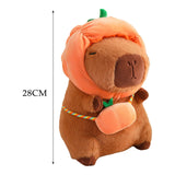 Cute Capybara Stuffed Animal Collectible Capybara Plush Toy for Gifts Family pumpkin 28cm