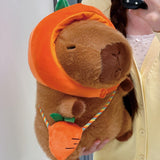 Cute Capybara Stuffed Animal Collectible Capybara Plush Toy for Gifts Family carrot 28cm