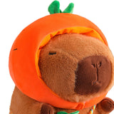 Cute Capybara Stuffed Animal Collectible Capybara Plush Toy for Gifts Family carrot 28cm