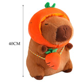 Cute Capybara Stuffed Animal Collectible Capybara Plush Toy for Gifts Family carrot 40cm