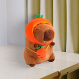 Cute Capybara Stuffed Animal Collectible Capybara Plush Toy for Gifts Family carrot 40cm